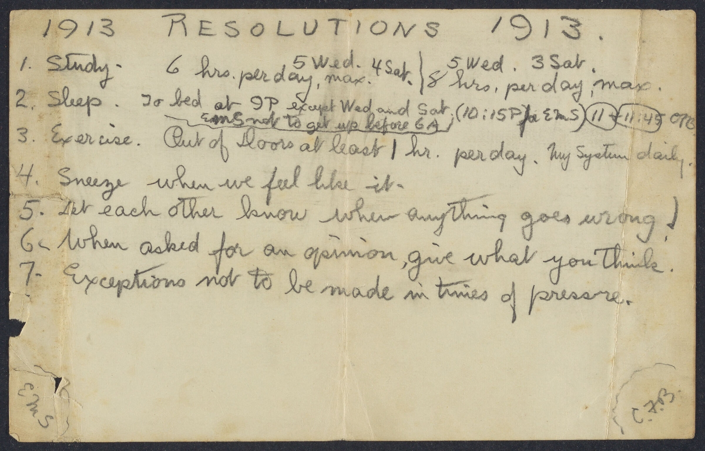 Letters from Charles Franklin Brooks to Eleanor Stabler Brooks, January 1913