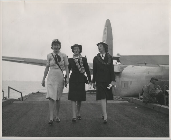 Winifred Collins and other members of WAVES both on base and at naval events in Honolulu, Hawaii