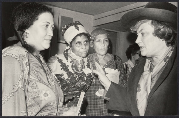 Bella Abzug with delegates at International Women's Year conference in Houston