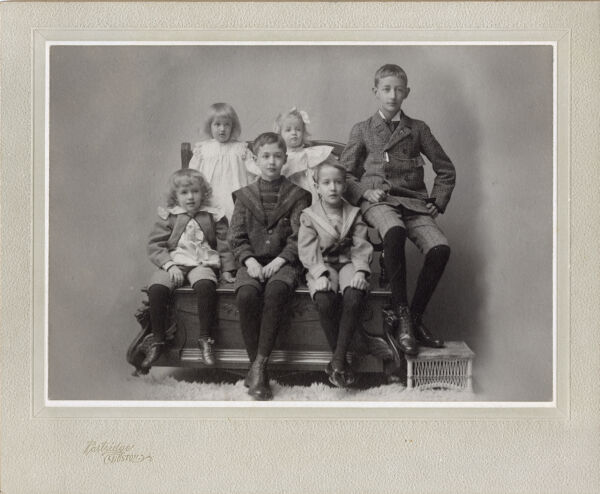 Group portrait of the Chandler children
