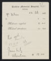 Papers of Ernest Henry Wilson, 1896-1952. Two medical bills: 1910, 1911. Ichang; the Friends Mission, Chentu.