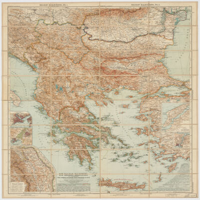 Die Balkan-Halbinsel in 4 BlätternTürkei, Rumänien, Griechenland, Serbien, Montenegro, Bulgarien