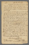 Hancock, John, 1737-1793. John Hancock Collection, 1754-1792. [Letter from Samuel Langdon, Cambridge, Massachusetts, to John Hancock, 1775 March 7]. UAI 50.27.73 Box 1, Folder 36, Harvard University Archives.