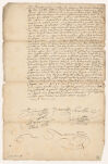 2 Apr 1657. Québec. Pew-rental contract in parish church of Québec, for François Miville. S. by Joseph Poncet, S.J., curé of Québec