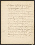  15 Apr 1705 . Québec. Contract of Jean Boucher dit Belleville to rebuild a wall in Fort St. Louis. S. by notary, François Genaple 1705