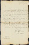 Banks, Joseph, 1743-1820. Joseph Banks correspondence to John Churchman, 1787 September 1. bMs 2a.10.1, Ernst Mayr Library, Museum of Comparative Zoology, Harvard University, Cambridge, Mass.