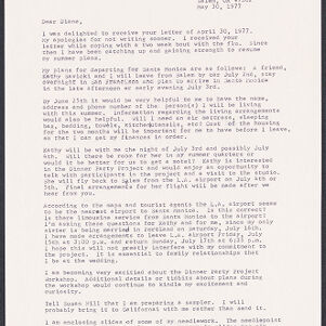 Typewritten letter to Diane