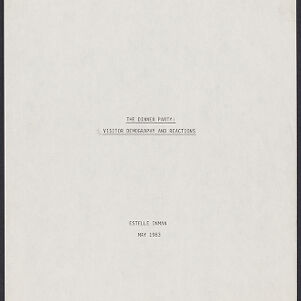 Typewritten cover page to a report