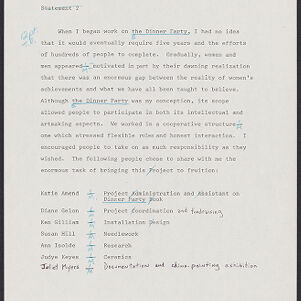 Typewritten press statement with handwritten annotations in blue