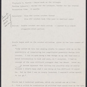 Typewritten page of a manuscript with handwritten annotations in black