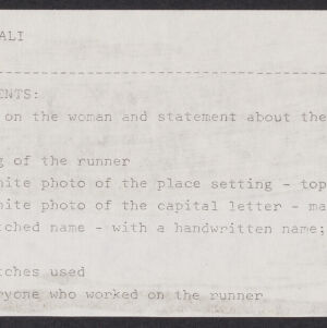 Typewritten note on white paper with stains