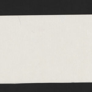 Four pieces of white paper held together with yellow tape to form a horizontal strip with handwritten annotations
