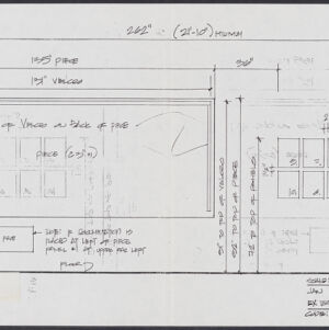 Photocopied floor plan with handwritten annotations