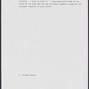 Typewritten page on white paper