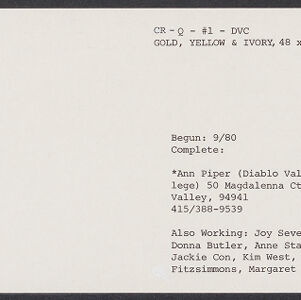 Typewritten note card with red ink along the left border