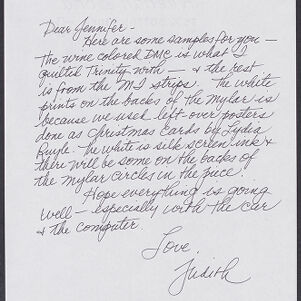 Handwritten letter in black ink on white paper