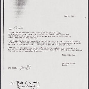 Photocopy of a typewritten letter with handwritten annotations in black ink