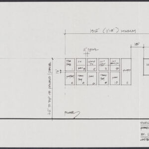 Photocopy of a hand drawn diagram of a wall installation