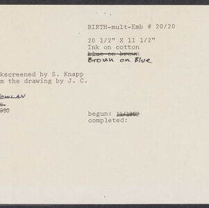 Typewritten note card with handwritten annotations in black ink on off-white paper