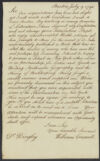 Croswell, William, 1760-1834. Papers of William Croswell, 1776-1834. Letter from William Croswell to Dr. Dingley, 1795 July 9. HUG 1306.5 Box 1, Folder 25, Harvard University Archives.