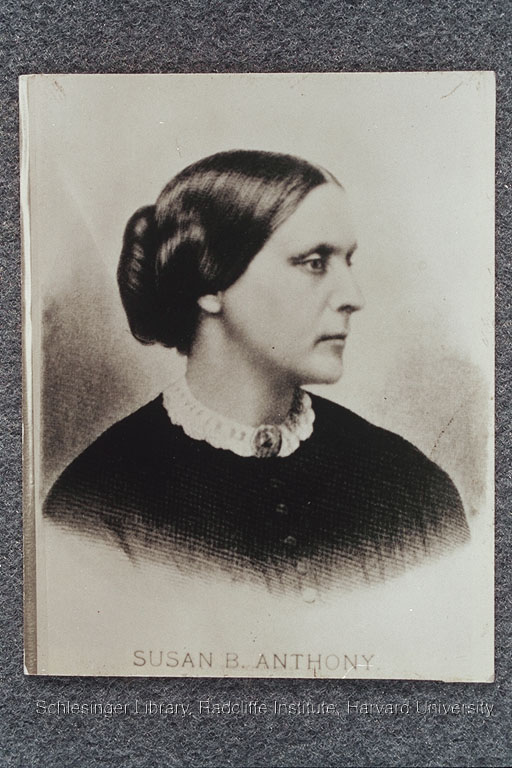 Side portrait of Susan B. Anthony