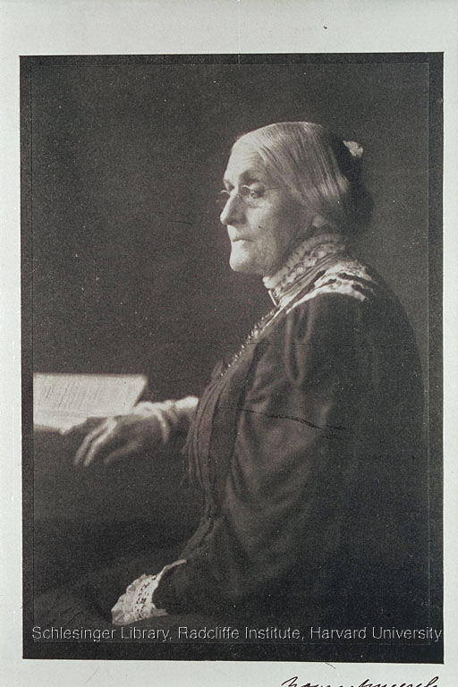 Portrait of Susan B. Anthony, side view