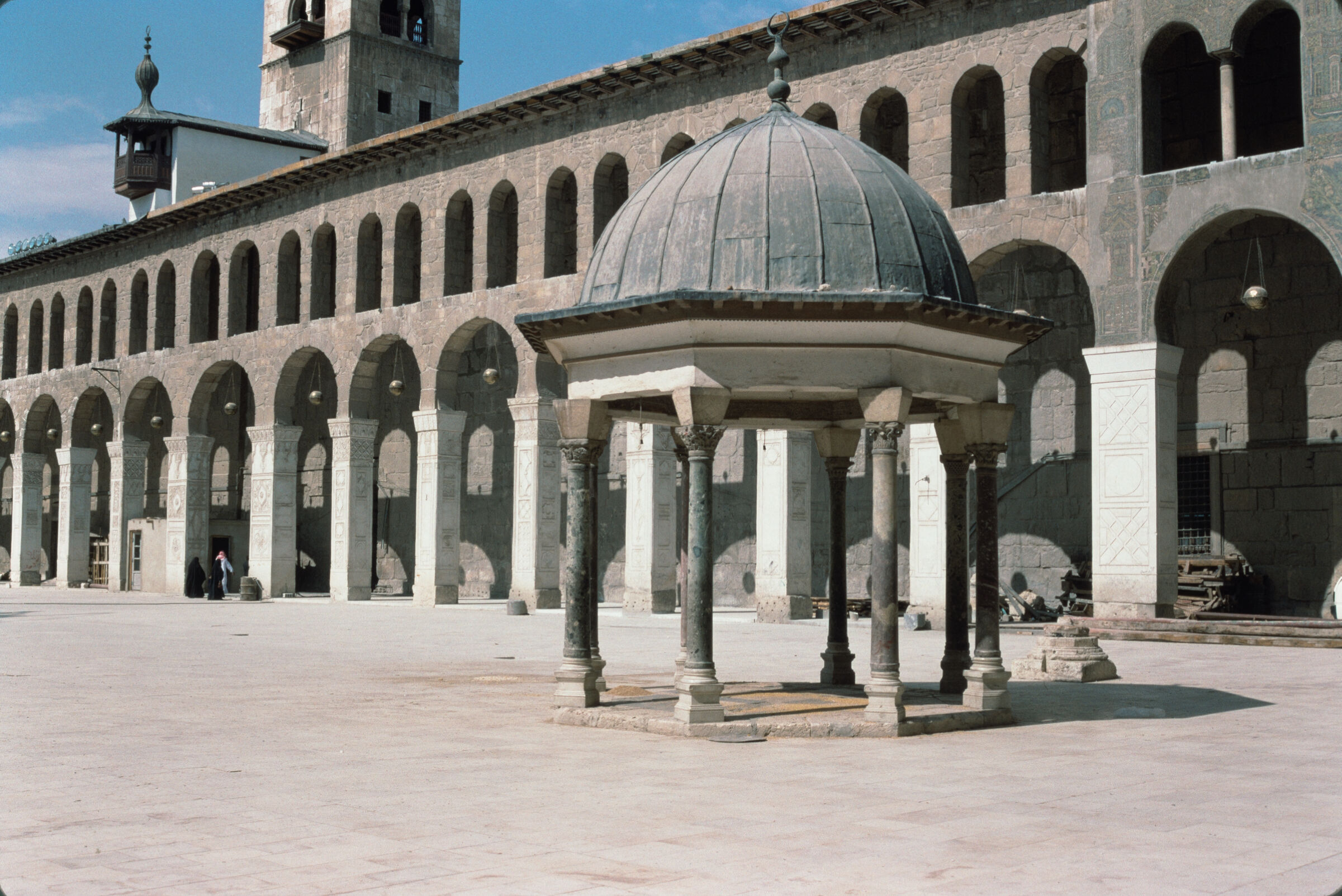 Inner courtyard of the Umayyad Mosque in Damascus 