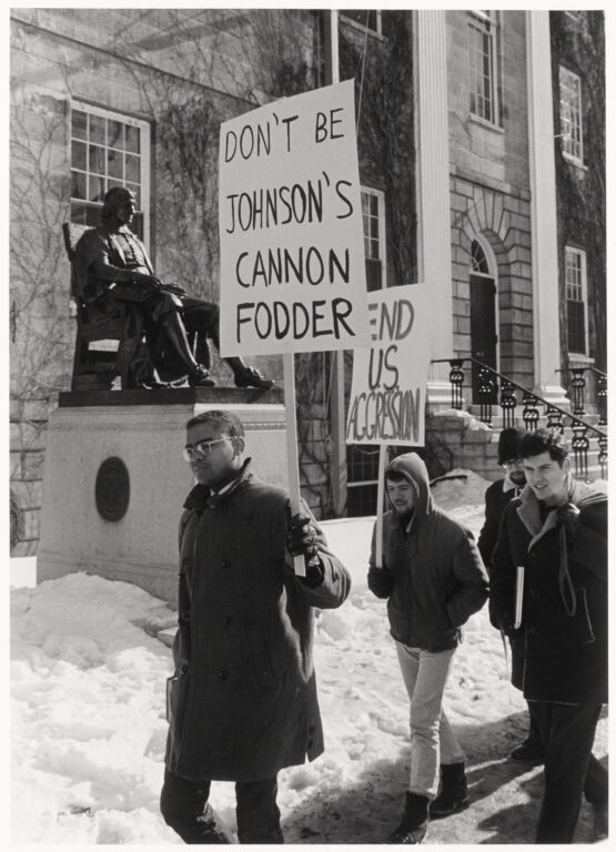 Student unrest at Harvard and Radcliffe Colleges, anti-Vietnam War protest
