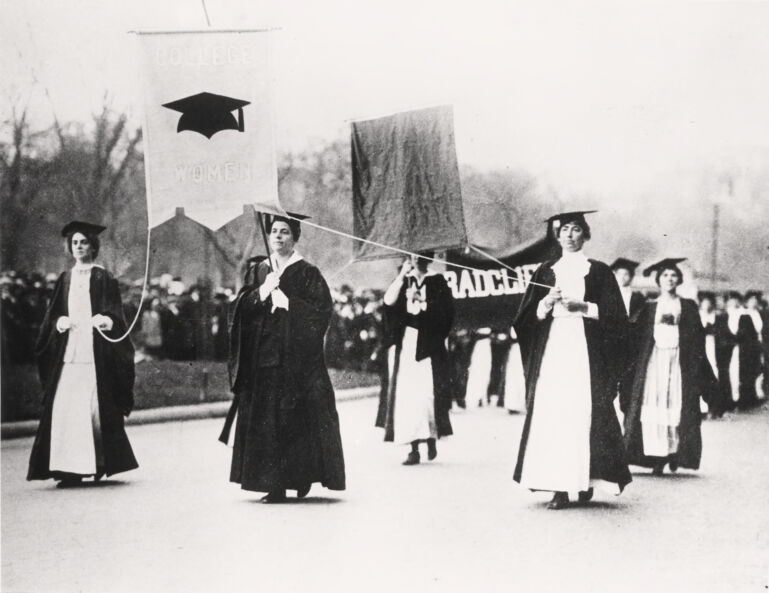 Suffrage Parade Radcliffe College, Cambridge, Massachusetts,