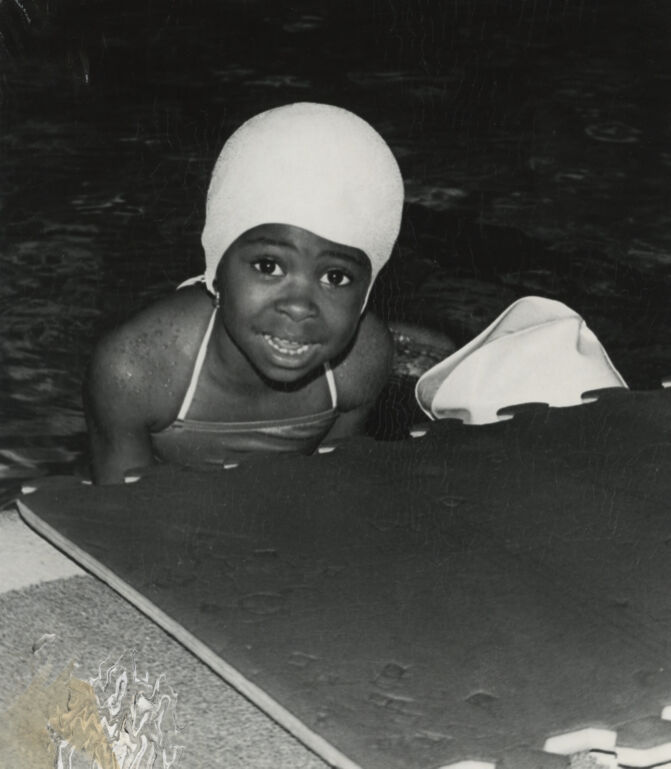 Young girl in the Cass Branch Boston YWCA pool