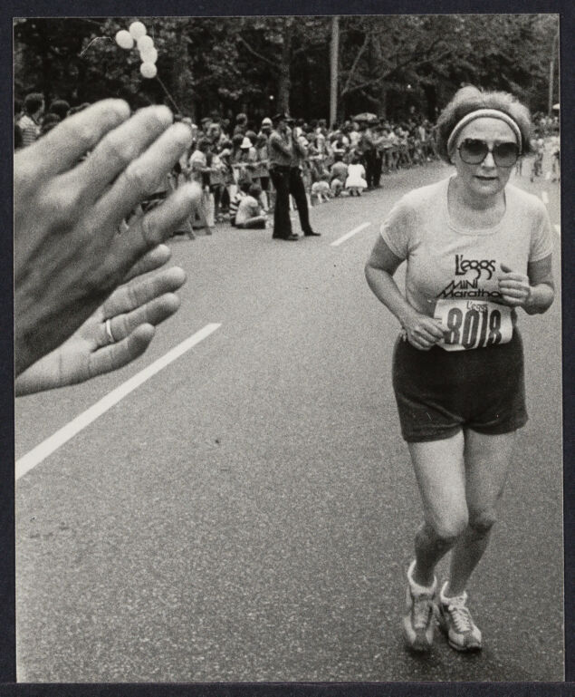 Older woman takes part in Mine-Marathon in Central Park
