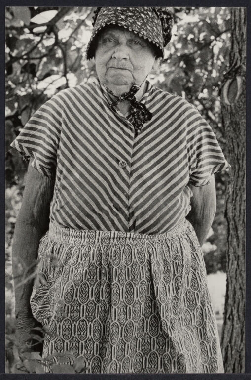 portrait of an older woman blueberry farmer