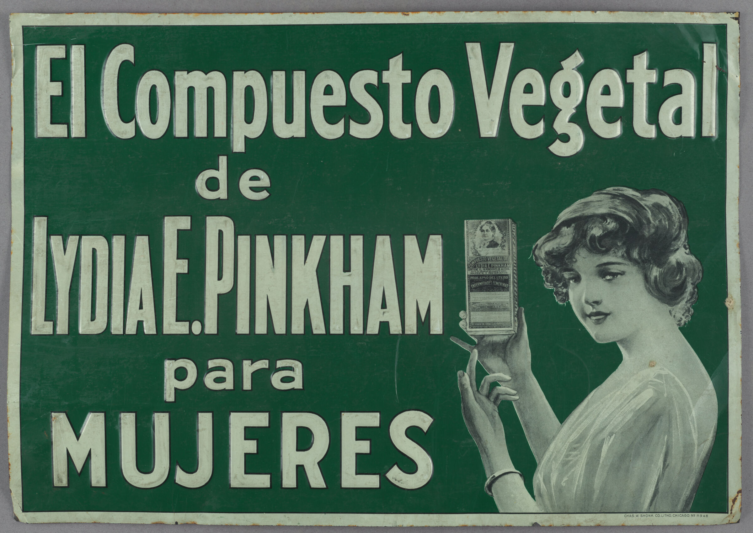 Advertisement for Lydia E. Pinkham in Spanish.